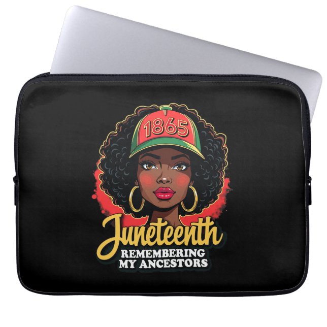 Remembering My Ancestors Juneteenth Black Month Laptop Sleeve (Front)