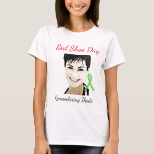 Remembering Theda Lyme Awareness Red Shoe Day T-Shirt