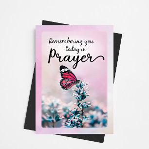 Remembering you in Prayer with Floral Wreath Card