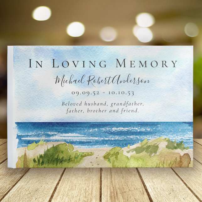 Remembrance Beach Ocean Memorial Funeral  Guest Book (Creator Uploaded)