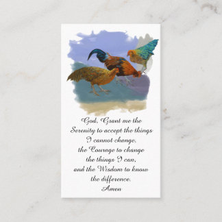 Remembrance Blessing in Purple Blue Orange Prayer Business Card