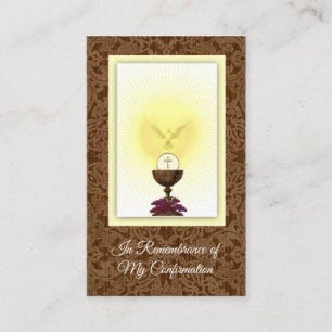 Remembrance Card Dove Host Sacrament Confirmation