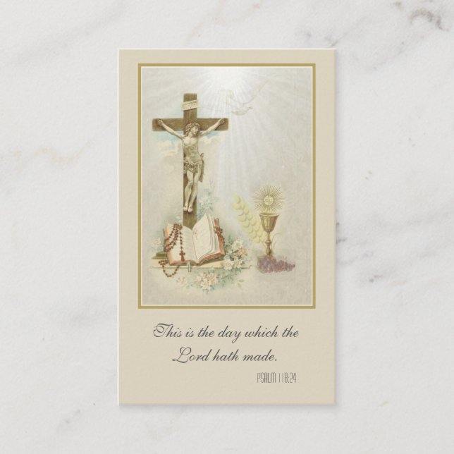 Remembrance Catholic Sacrament of Initiation  Business Card (Front)