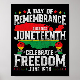 Remembrance Celebrate Freedom Juneteenth Black His Poster