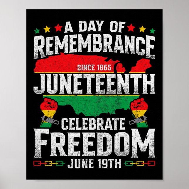 Remembrance Celebrate Freedom Juneteenth Black His Poster (Front)