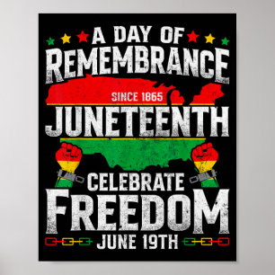 Remembrance celebrate freedom juneteenth black poster
