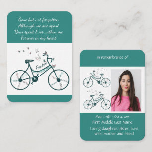 Remembrance Celebration Life Bike Butterflies  Business Card