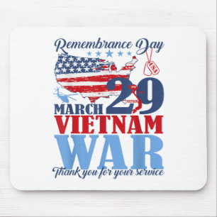Remembrance Day March 29 Vietnam War Veteran  Mouse Pad