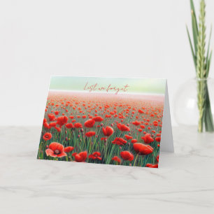 Remembrance Day Poppy Field Card
