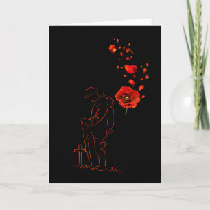 Remembrance Day Poppy Lest We Forget Canada Card