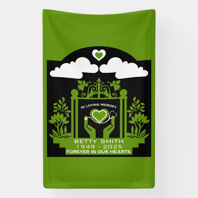  Remembrance Funeral Gift For A Nurse Banner (Vertical)
