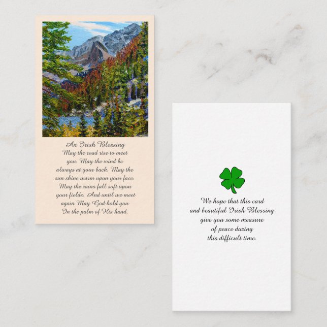 Remembrance Funeral Memorial Card (Front/Back)