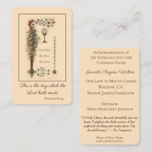 Remembrance Holy Cards Profession Faith RCIA (100)