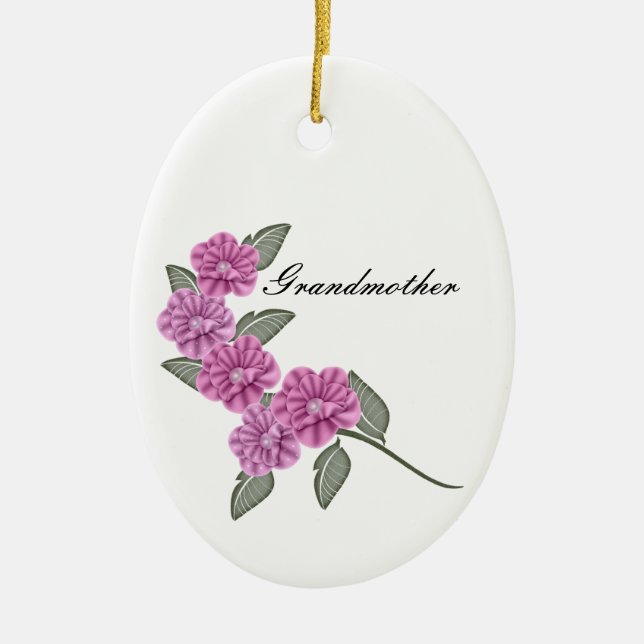 Remembrance In Memory of ... Ceramic Tree Decoration (Front)