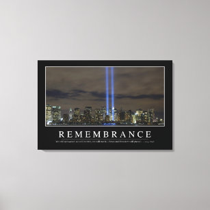 Remembrance: Inspirational Quote Canvas Print