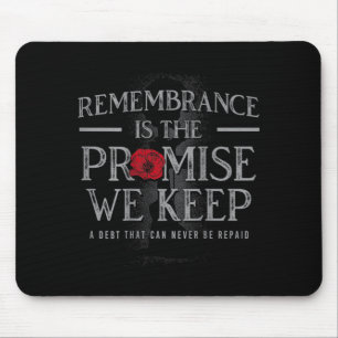 Remembrance Is The Promise We Keep On Back Mouse Pad