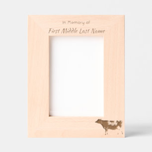 Remembrance Keepsake Cattle Farm Landscape Etched Frames