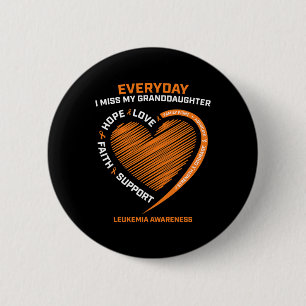 Remembrance Loving Memory Granddaughter Leukaemia 6 Cm Round Badge