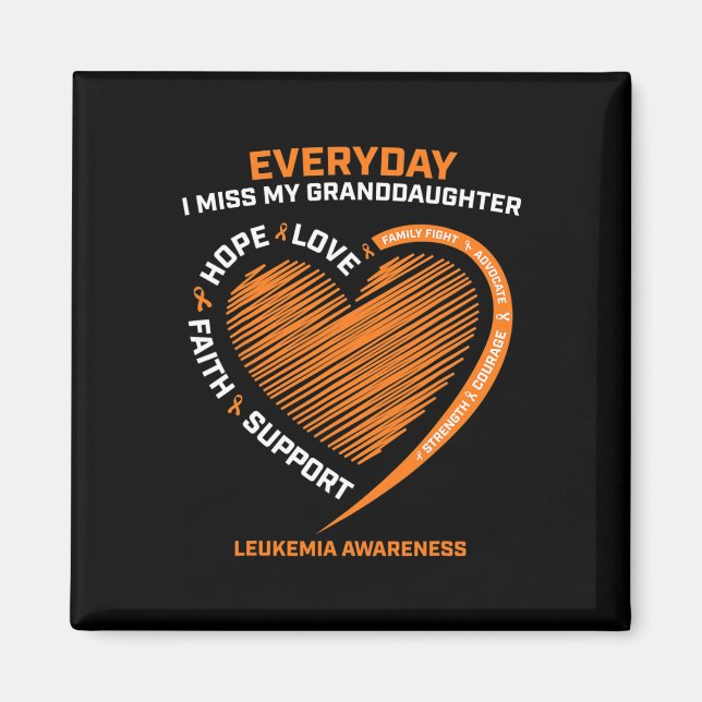 Remembrance Loving Memory Granddaughter Leukaemia  Magnet (Front)