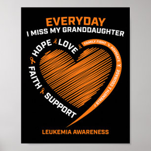 Remembrance Loving Memory Granddaughter Leukaemia  Poster