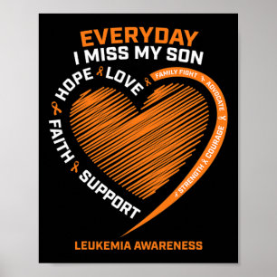 Remembrance Loving Memory Of My Son Leukaemia Awar Poster