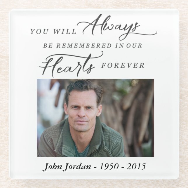 Remembrance Memorial Photo Coaster (Front)