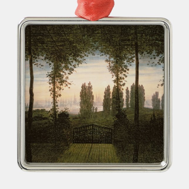 Remembrance of Johann Bremen Metal Tree Decoration (Front)