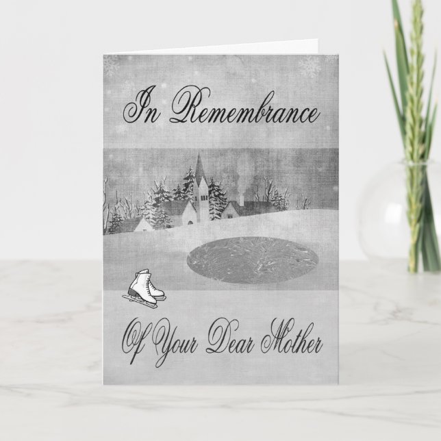 Remembrance Of Mother At Christmas Greeting card (Front)