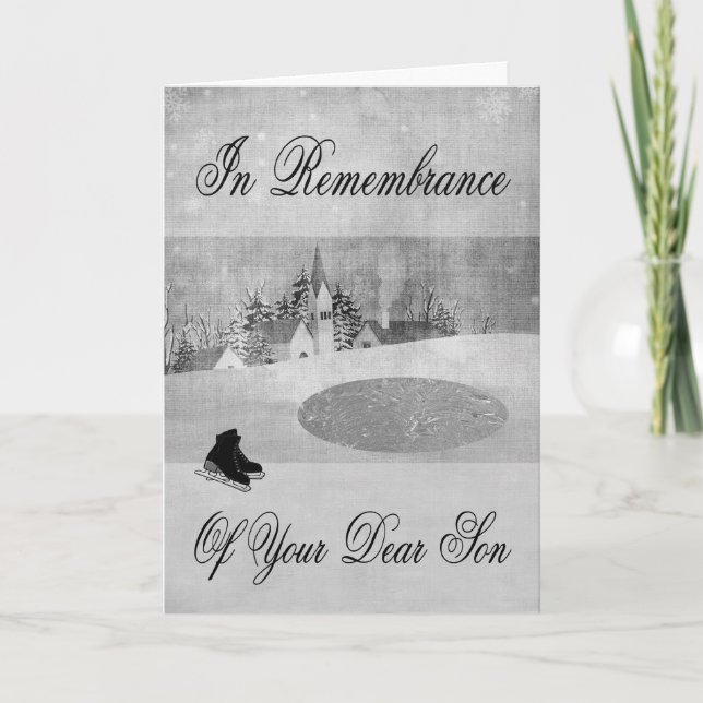 Remembrance Of Son At Christmas greeting card (Front)
