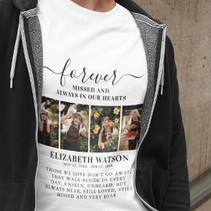 Remembrance Photo Collage   Forever in Our Hearts T-Shirt