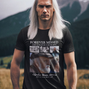 Remembrance Photo Collage   Forever in Our Hearts T-Shirt