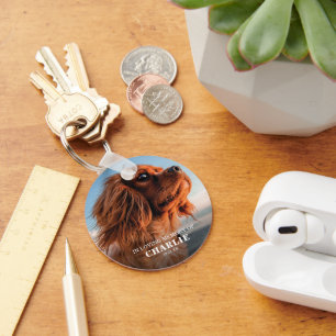 Remembrance Photo Memorial Pet Key Ring