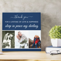 Remembrance Photo Strip Blue Sleep in Peace Square