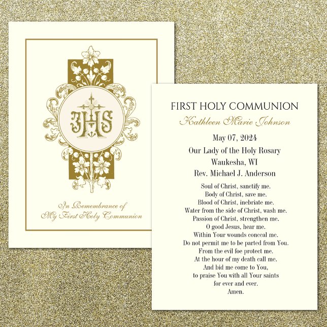 Remembrance Prayer Card for First Holy Communion (Creator Uploaded)