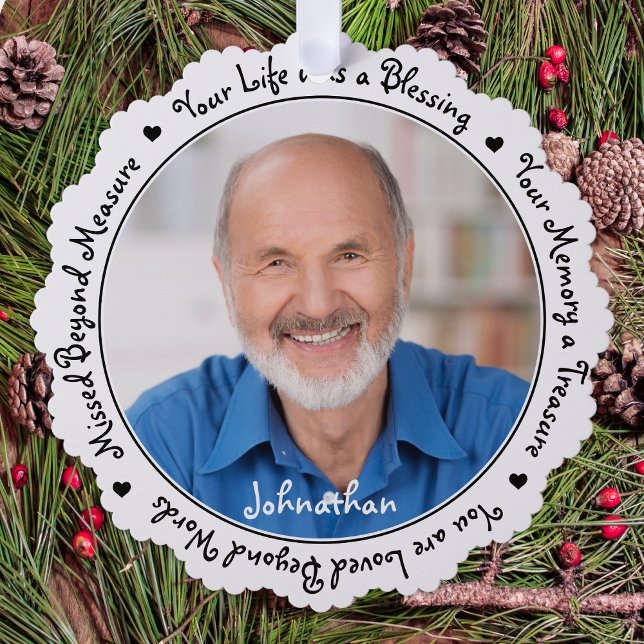 Remembrance Sympathy Keepsake Memorial Photo Tree Decoration Card (Creator Uploaded)