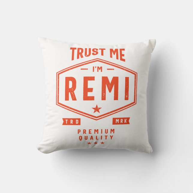 Remi Personalised Name Birthday Gift Cushion (Front)
