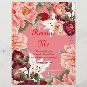 Remind Me Poem Personalised Paper