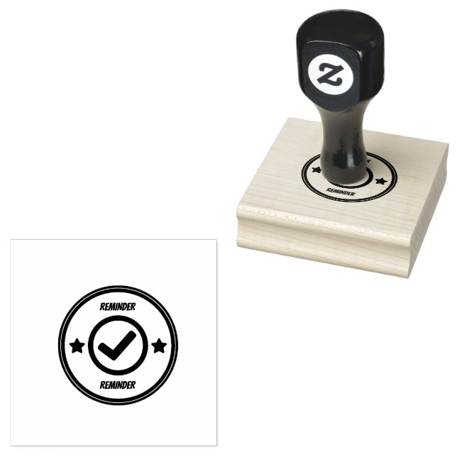 REMINDER Custom Text Red Ink Billing Office School Rubber Stamp (Stamped)