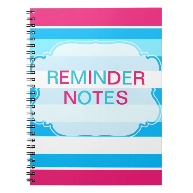 Reminder Notes Spiral Photo Notebook (Front)