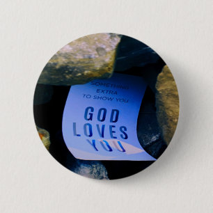 Reminder of God's Love For You. Christian Faith 6 Cm Round Badge