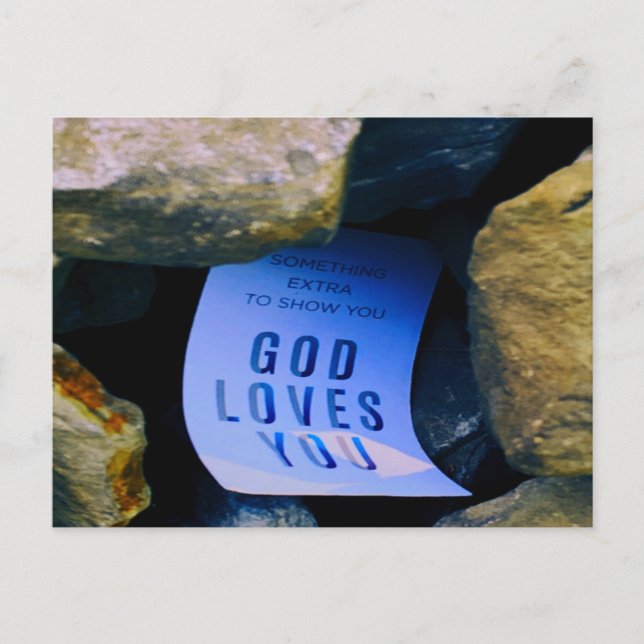 Reminder of God's Love For You. Christian Faith Postcard (Front)