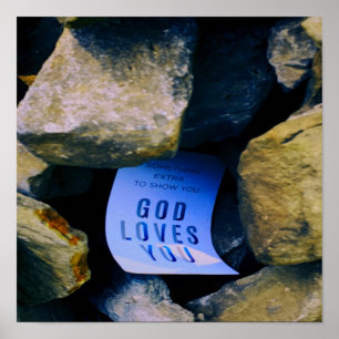 Reminder of God's Love For You. Christian Faith Poster