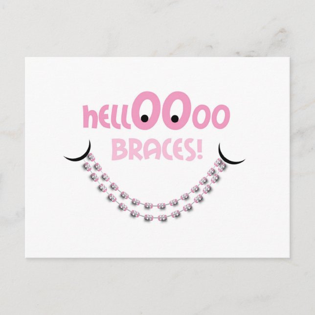 Reminder Orthodontic Appointment Braces Postcard (Front)