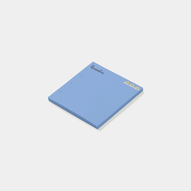 Reminder Sticky Note With Rainbows (Angled)