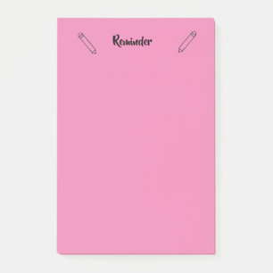 Reminder Sticky Notes Pink