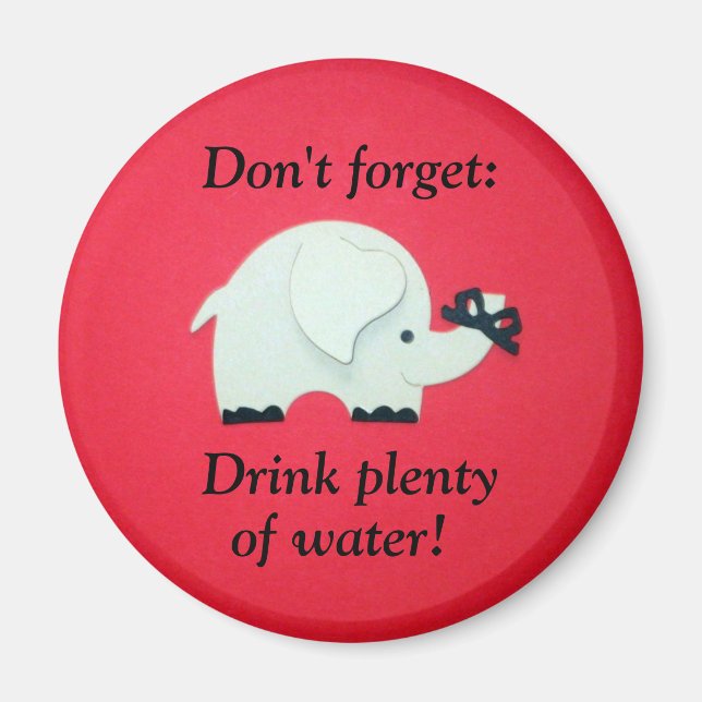 Reminder to drink water magnet (Front)