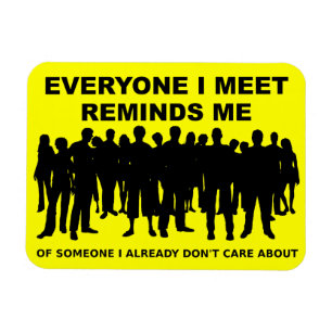 Reminds Me I Don't Care Funny Magnet