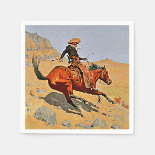 Remington - The Cowboy, famous painting Napkin