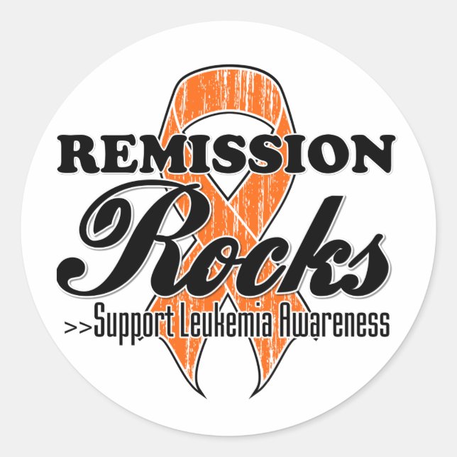 Remission Rocks - Leukaemia Awareness Classic Round Sticker (Front)