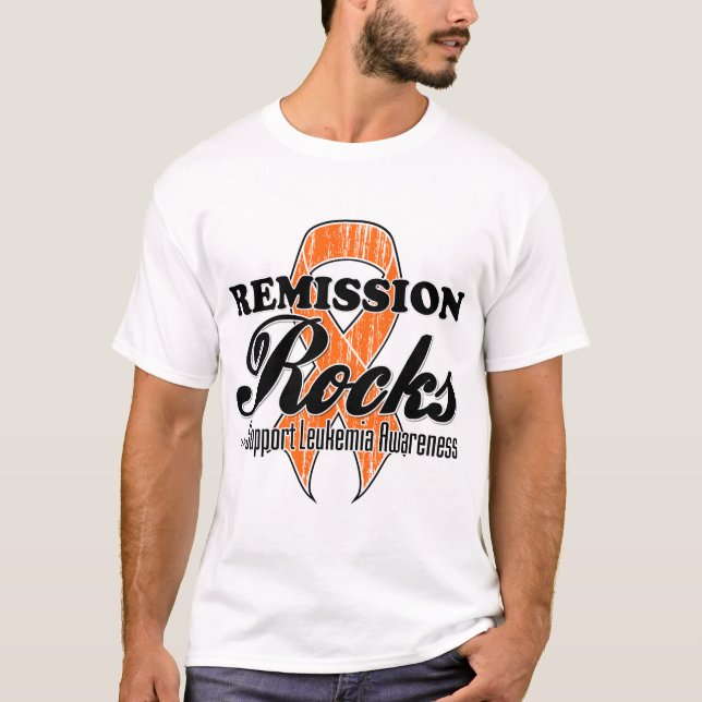 Remission Rocks - Leukaemia Awareness T-Shirt (Front)